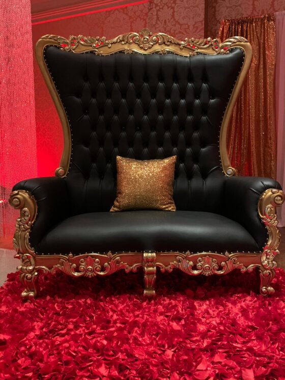 Double Throne Chairs Leveled Up Rentals